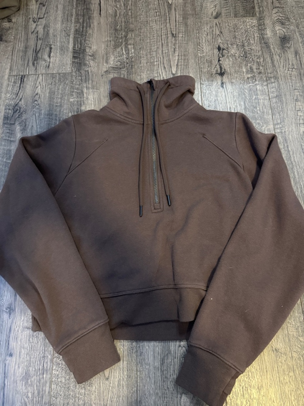 all in motion women's Brown Half-Zip Hooded Sweatshirt